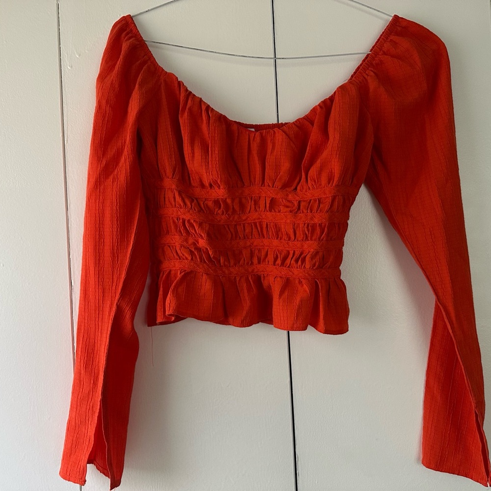 Topshop Scarlet Ruched Blouse